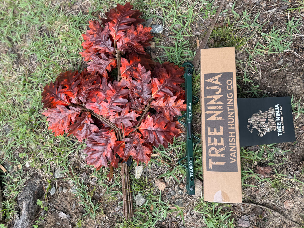 2 Tree Ninja Hunting Blinds- 2 Sets of (12) Red/Brown Oak Branches