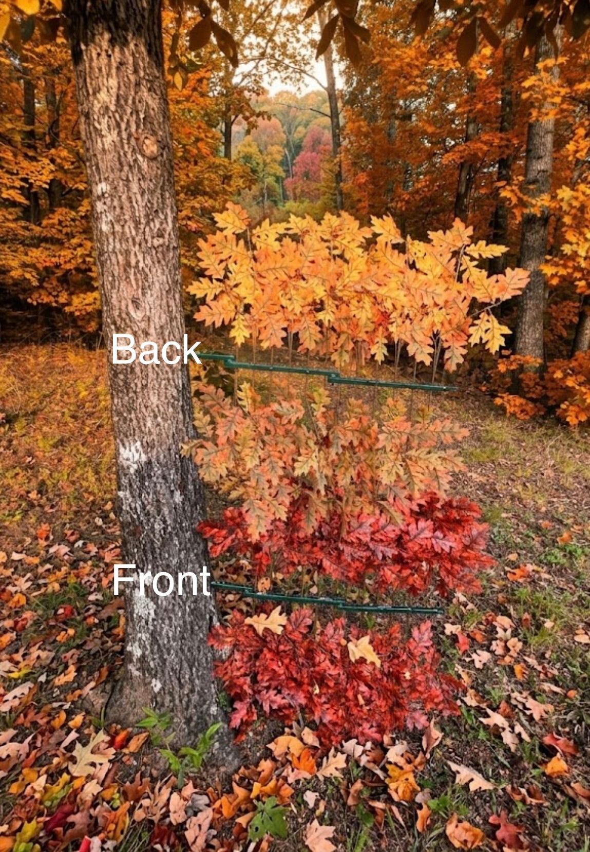 1 Tree Ninja Hunting Blind-Red/Brown Oak Branches Combo (12)