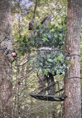1 Tree Ninja Hunting W/ Set Of (12) Green Oak Branches